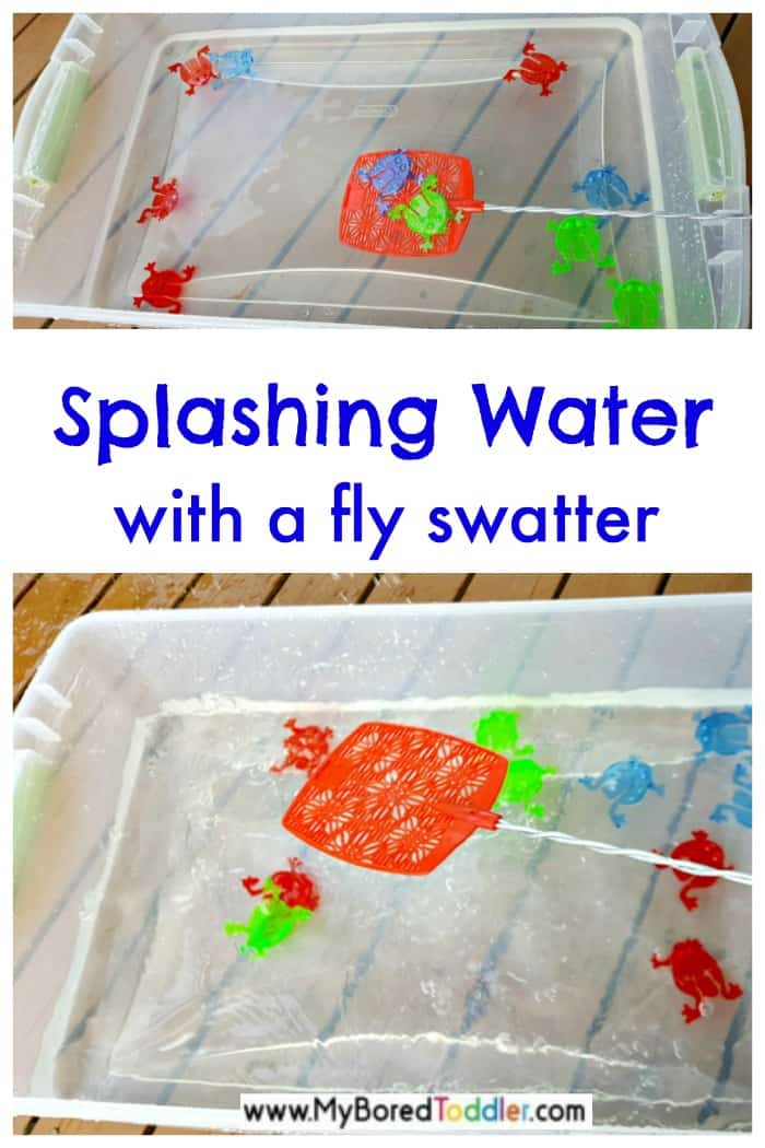 water play with a fly swatter 