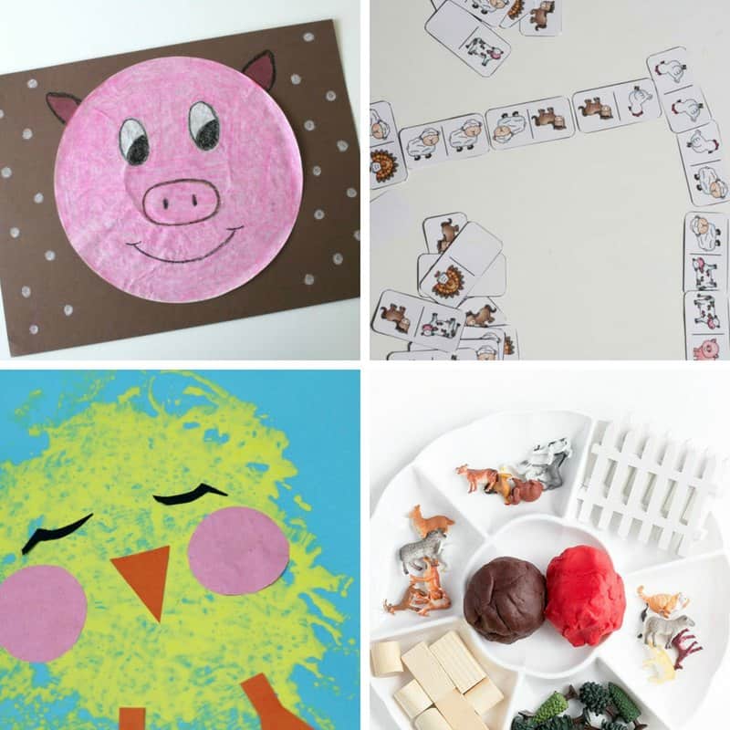 farm crafts and activities for toddlers 1, 2 3 year olds