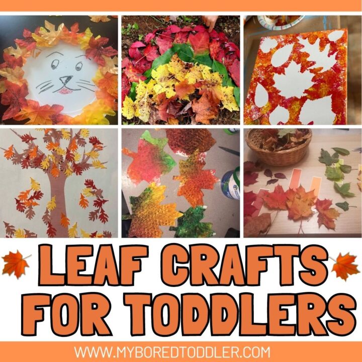 leaf crafts for toddler feature - My Bored Toddler