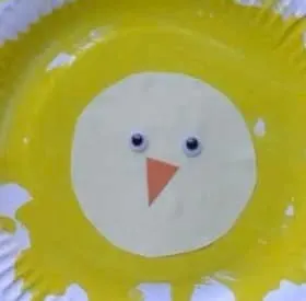 paper plate chick craft for toddlers farm
