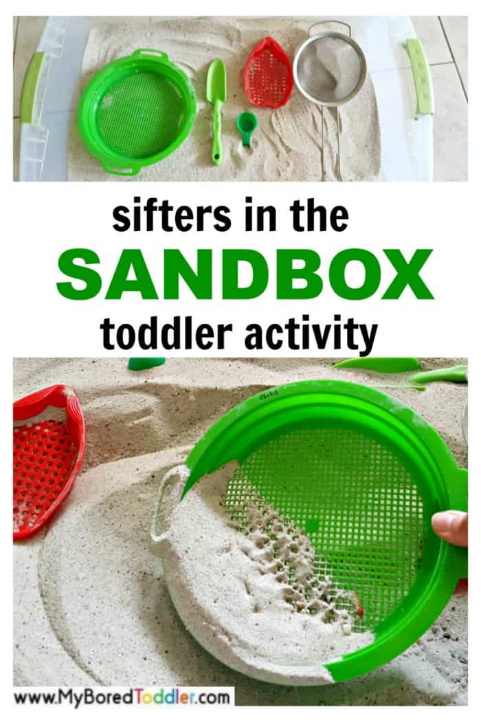 Sifters in the Sandbox Toddler Activity