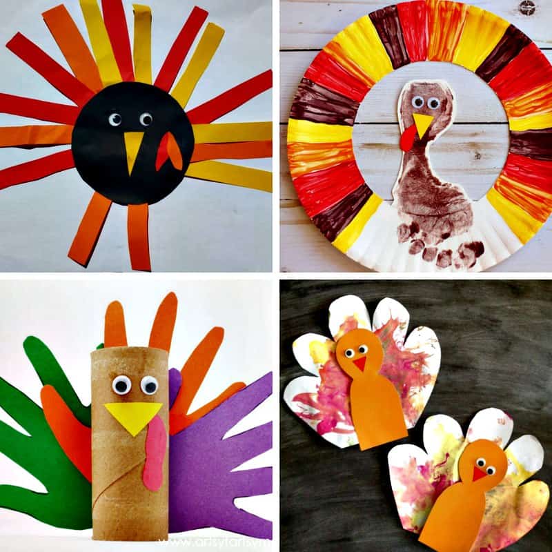 Easy Turkey Crafts for toddlers to make My Bored Toddler