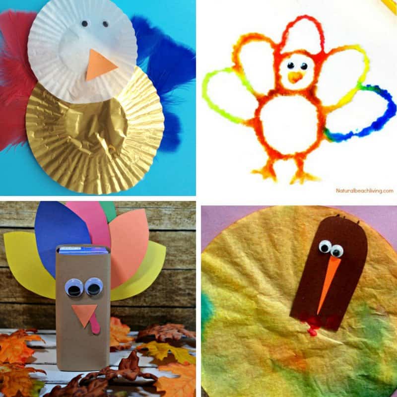 easy turkey crafts for toddlers to make 2 and 3 year olds