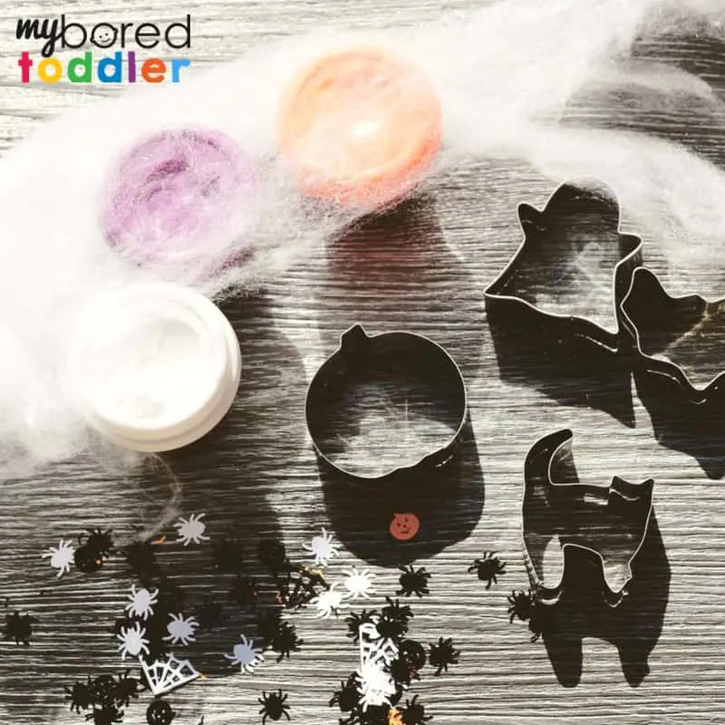 halloween playdough invitation to play