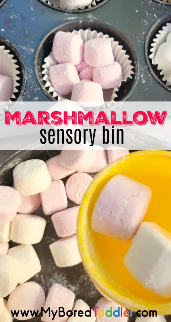 marshmallow sensory bin for toddlers pinterest