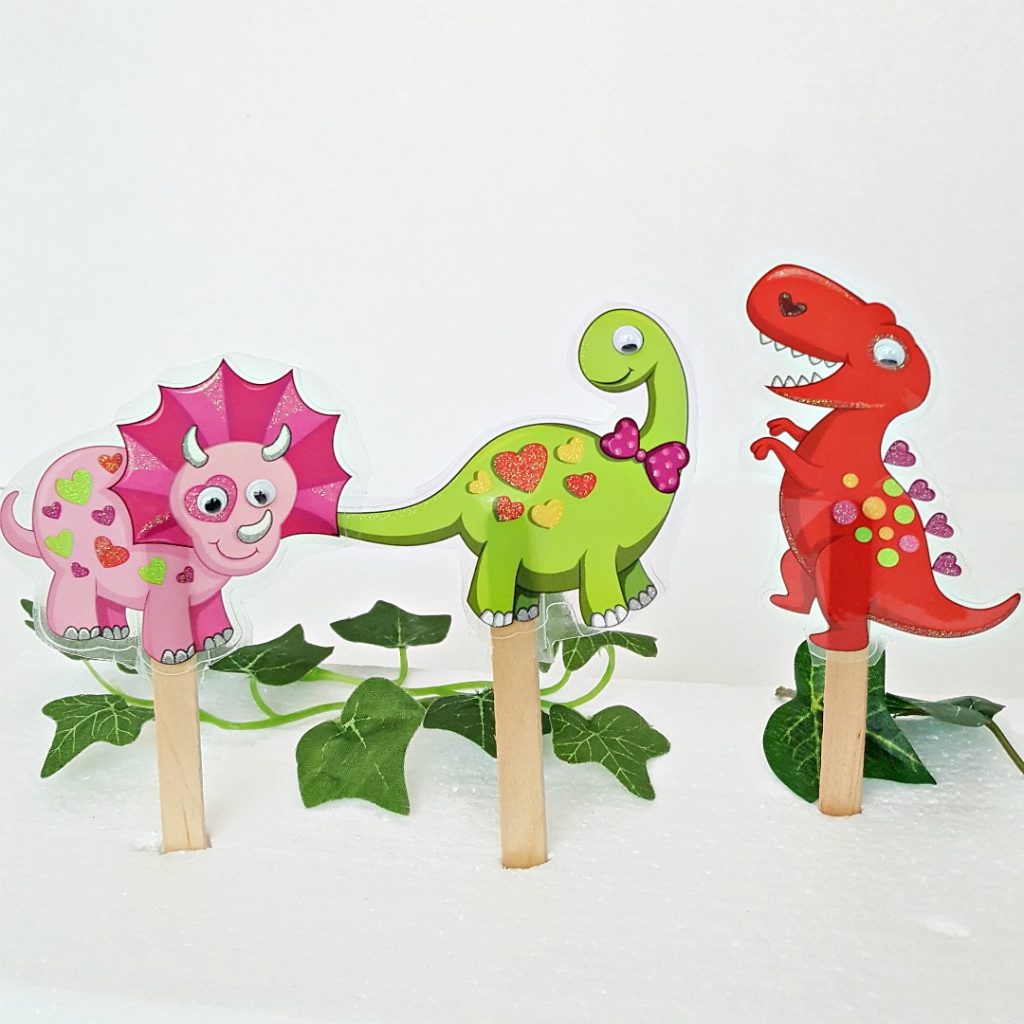 Make your own craft stick dinosaur puppets My Bored Toddler