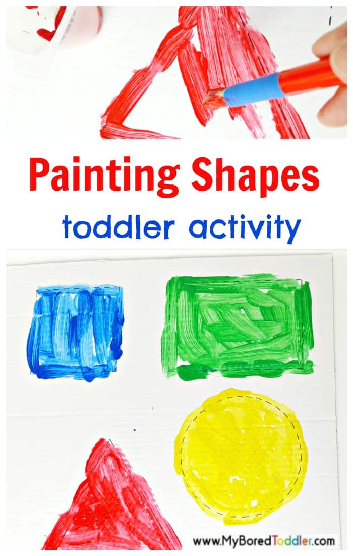 Painting Shapes Easy Toddler Painting Activity My Bored Toddler