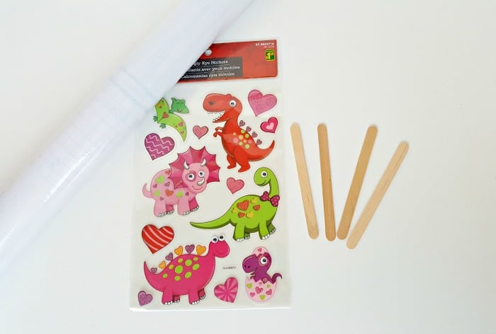 Supplies for craft stick puppets