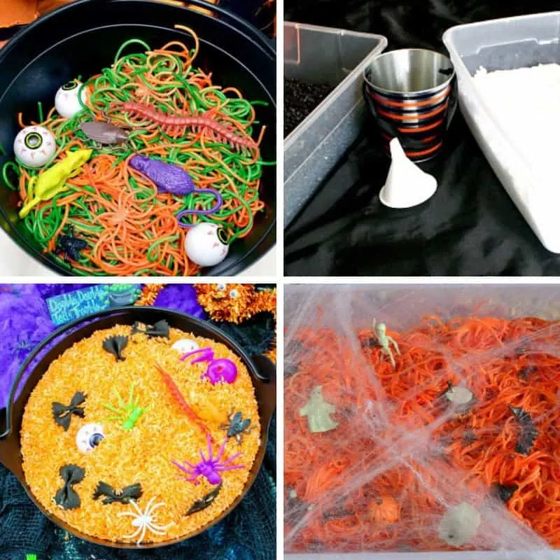 Halloween sensory bins for toddlers round up 1