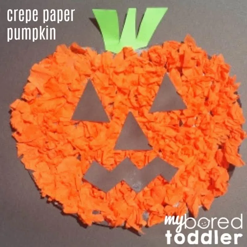 crepe paper pumpkin feature