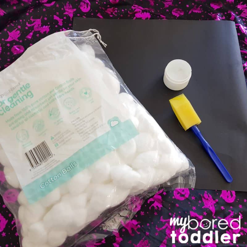 ghost cotton wool craft for toddlers what you need