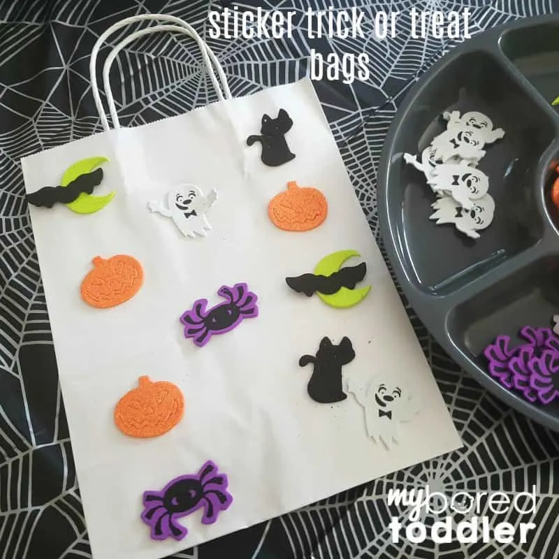 halloween trick or treat foam sticker bag for toddlers instagram feature