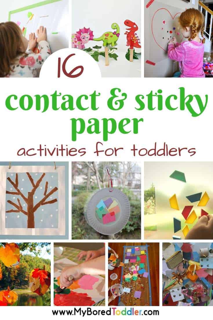 16 contact and sticky paper activities for toddlers - My Bored Toddler