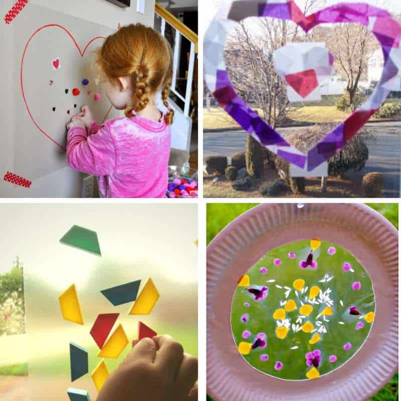 Contact Paper Art, Kids Crafting At Home - Making Montessori Ours