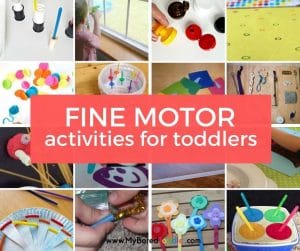 fine motor activities for toddlers feature image - My Bored Toddler