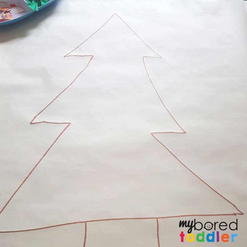 Christmas tree collage drawing your christmas tree