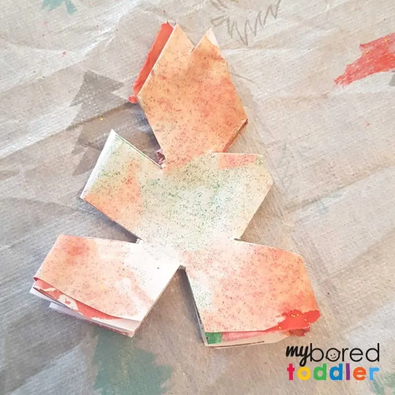 easy christmas painted snowflake craft cut out