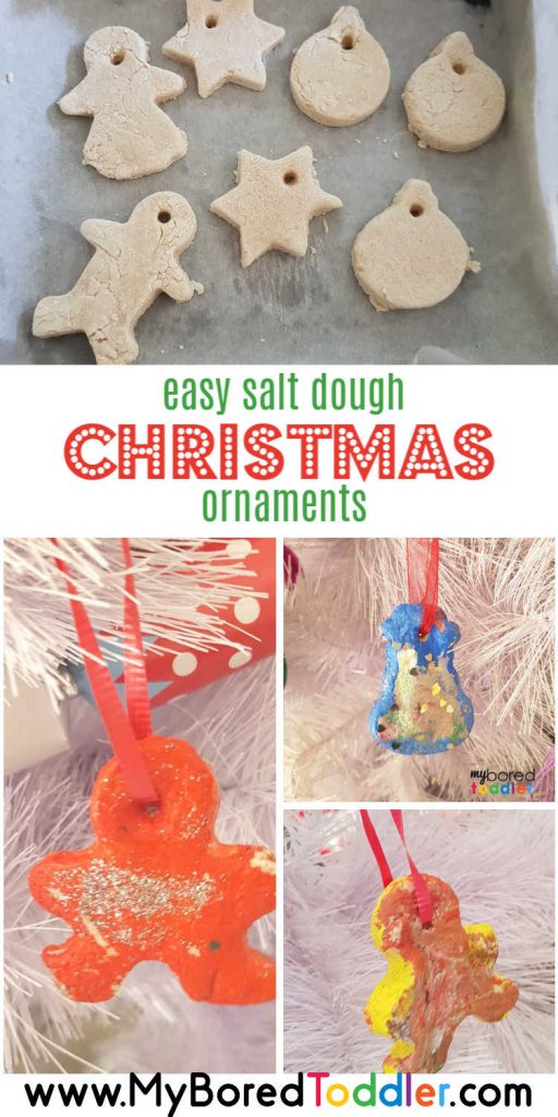 Easy Salt Dough Christmas Ornaments - My Bored Toddler