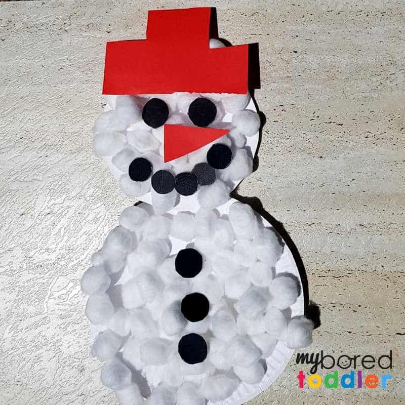 Paper Plate Snowman!