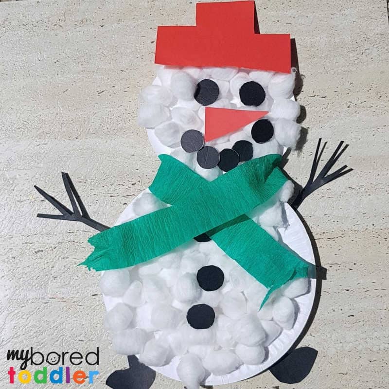 paperplate snowman craft finished logo