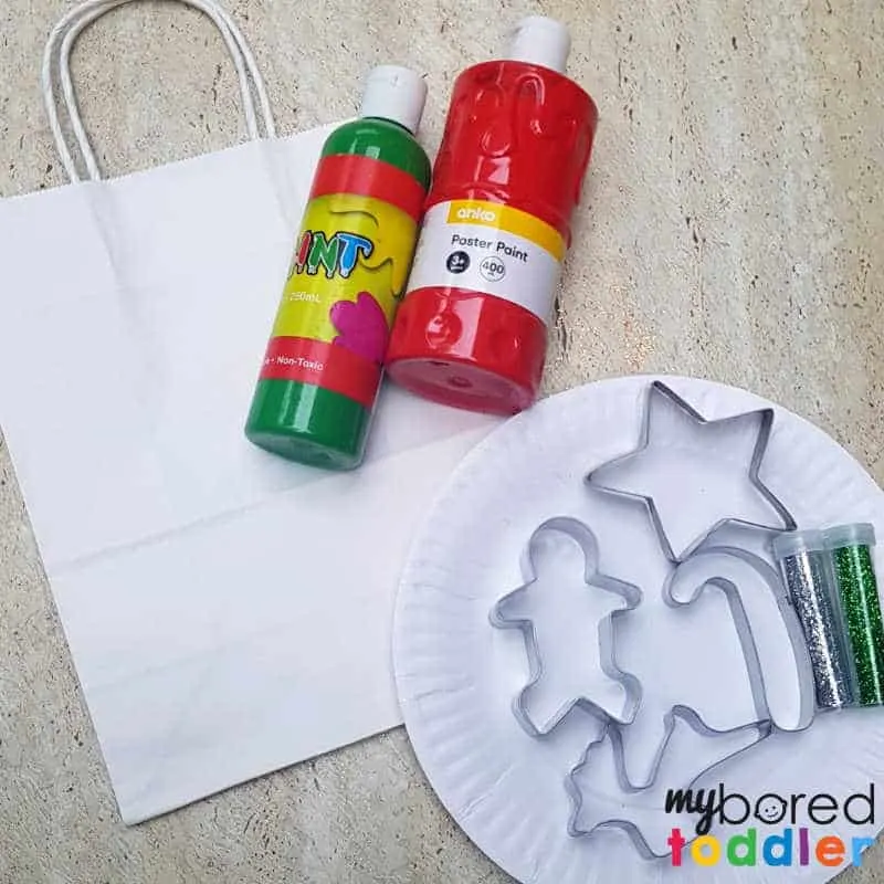 stamped gift bag craft for toddlers and preschoolers what you need