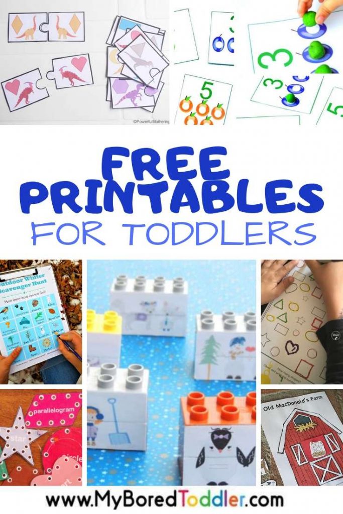 Imprimibles gratuitos sencillos y divertidos para niños pequeños destacados en My Bored Toddler