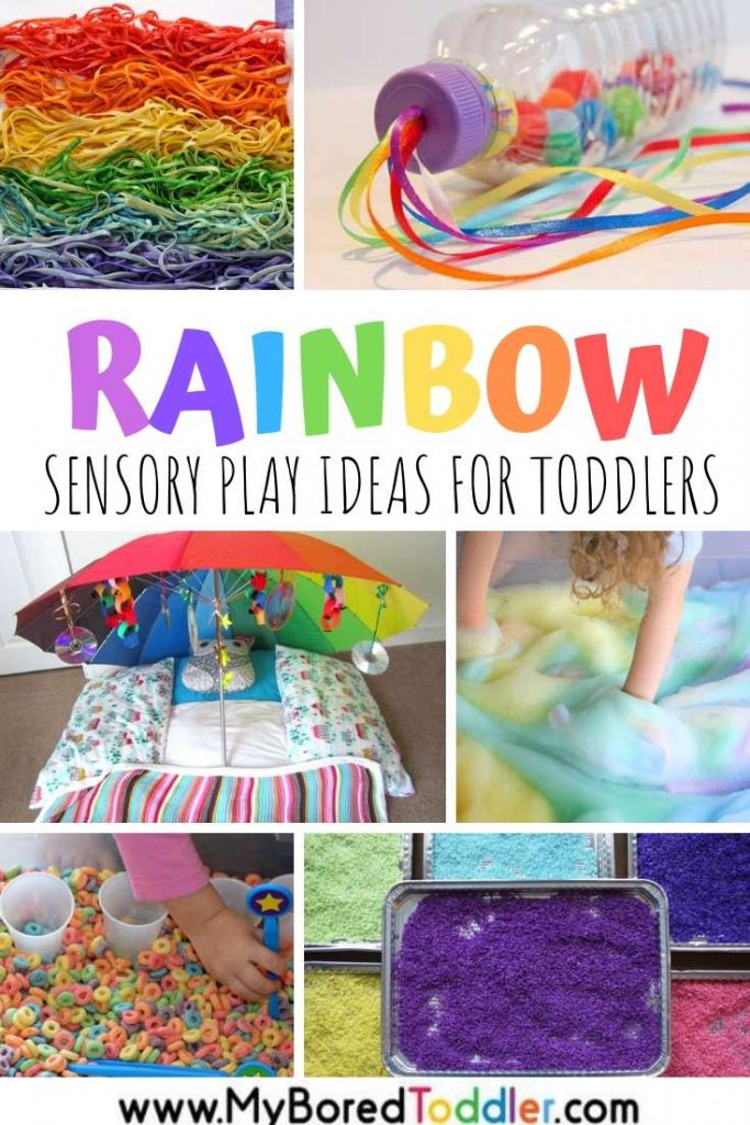 Rainbow Sensory Play Ideas for Toddlers - My Bored Toddler