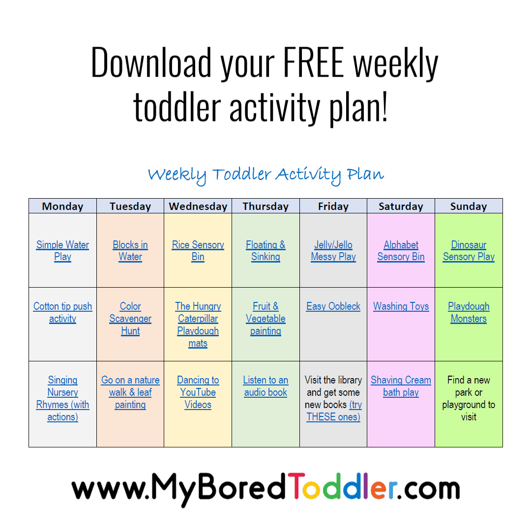 TODDLER RESOURCES - My Bored Toddler