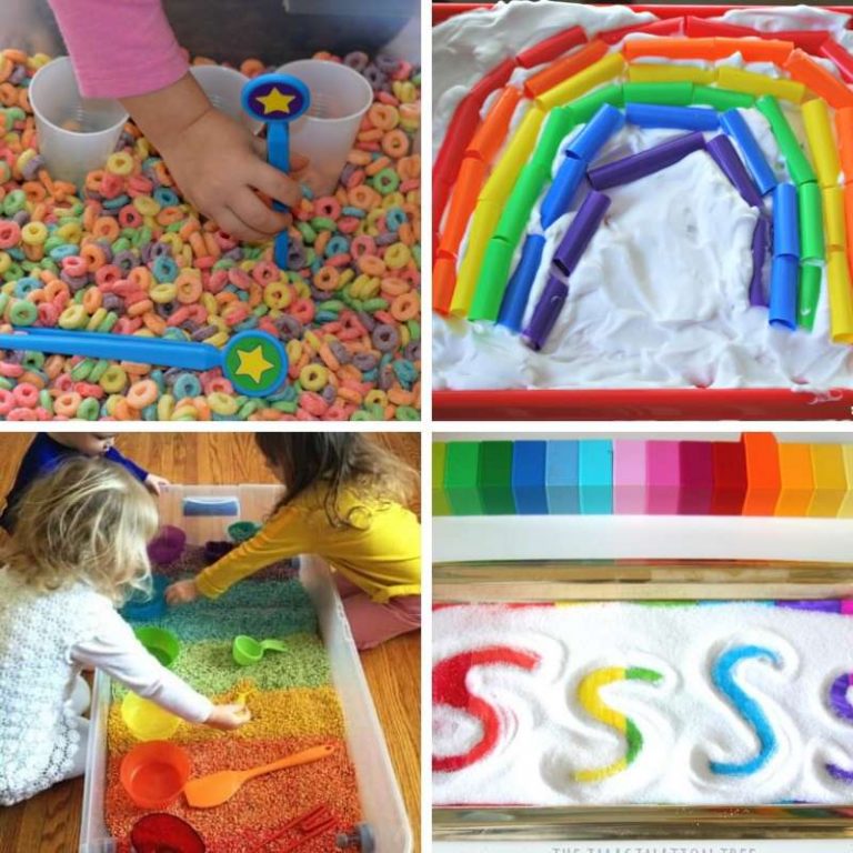 Rainbow Sensory Play Ideas For Toddlers - My Bored Toddler