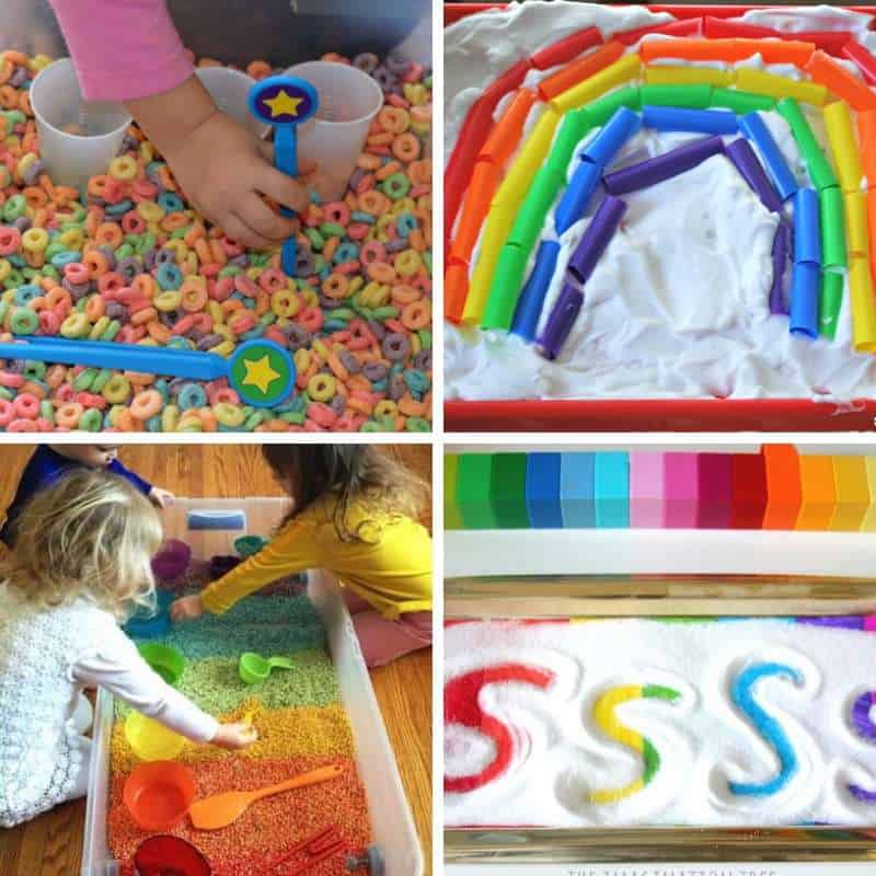 playful rainbow sensory activities