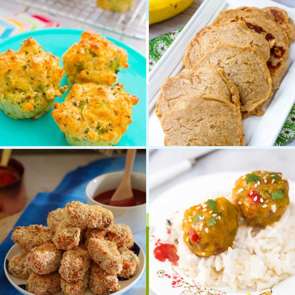 toddler finger food ideas for toddlers brocolli muffins rice cereal pancakes, zucchini nuggests baby meatballs