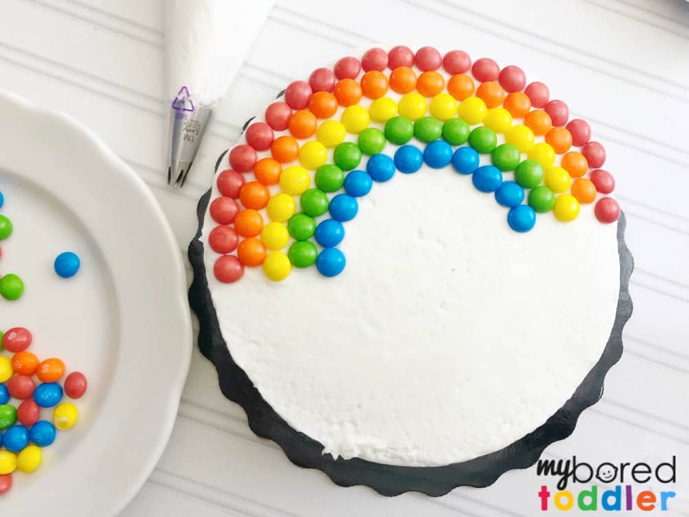 The one easy rainbow cake recipe that doesn't require you to be a master  with a piping bag. Yes!