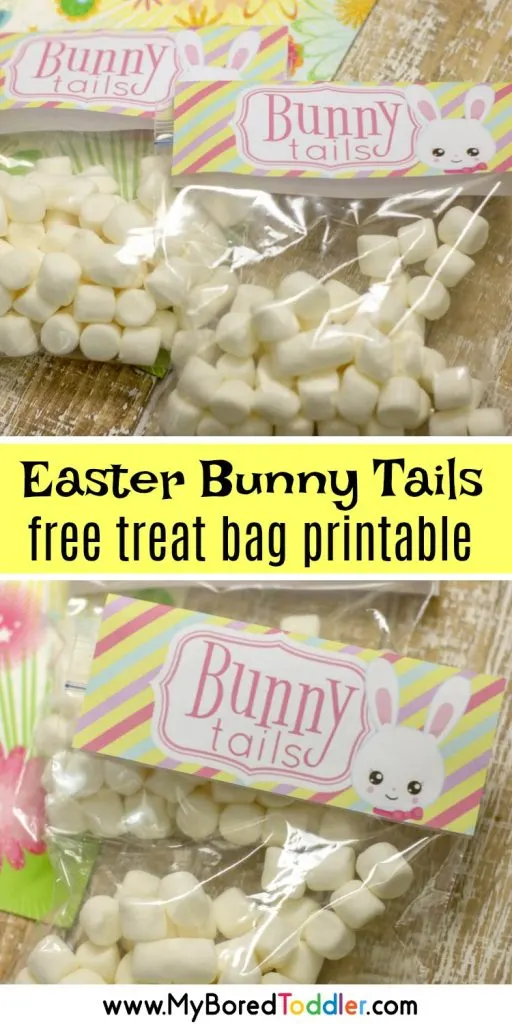 easter bunny tails free treat bag printable pinterest