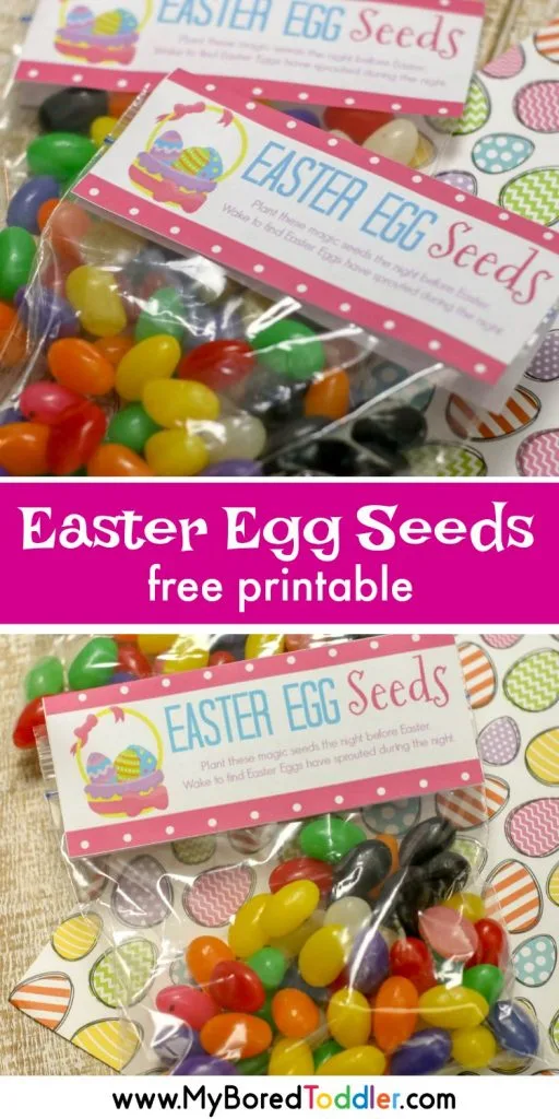 easter egg seeds free printable treat bag for easter pinterest
