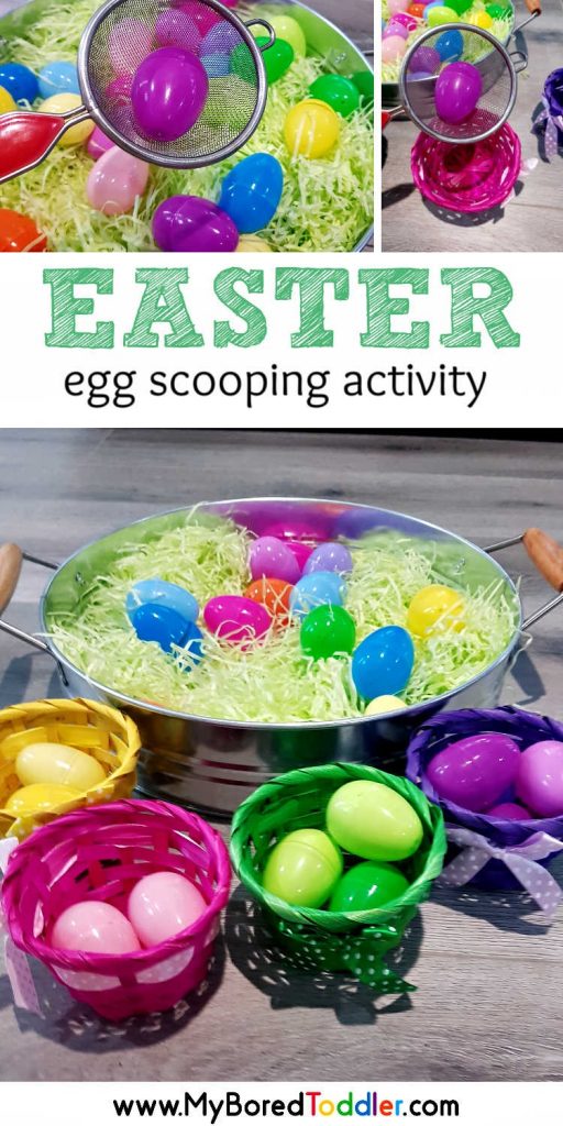 easy easter egg scooping activity for toddlers