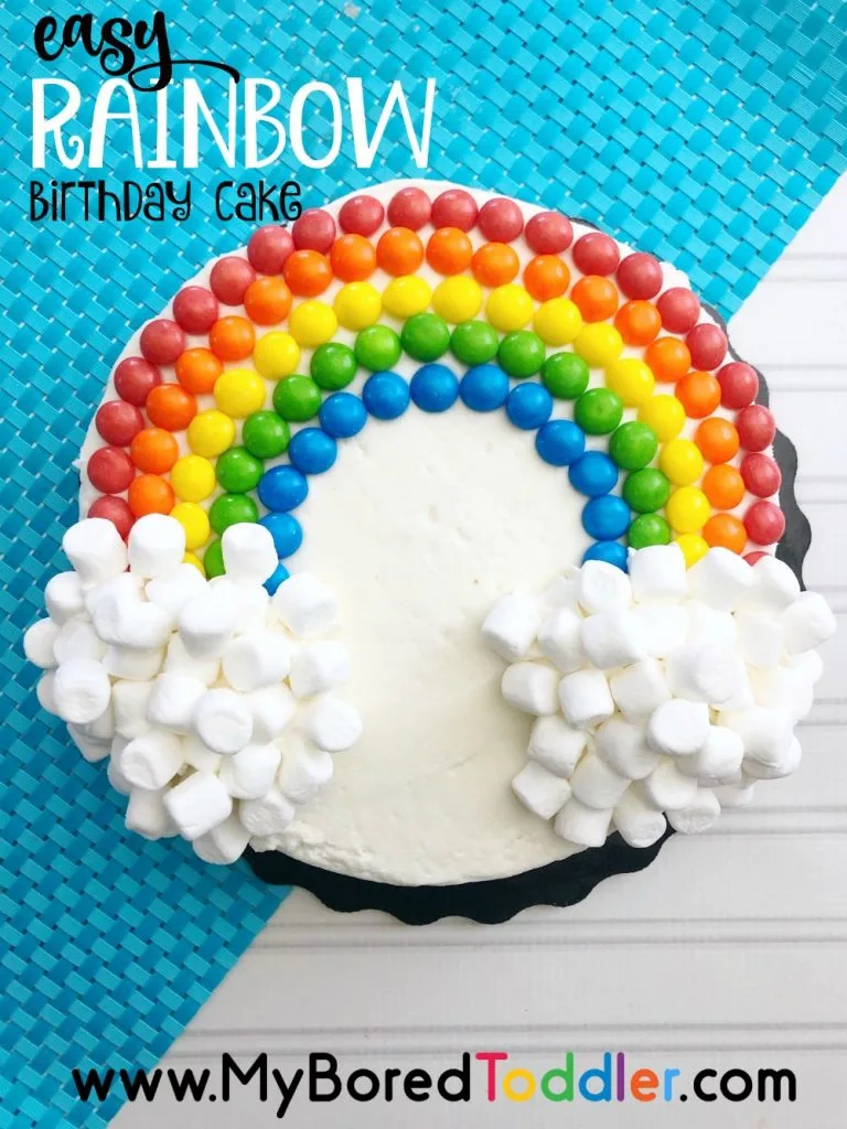 Easy Rainbow Birthday Cake Using