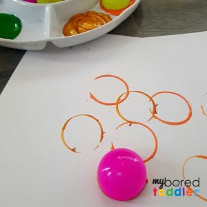 Plastic Easter Egg Printing for Toddlers - My Bored Toddler