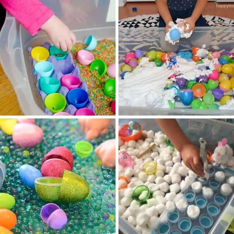 fun easter sensory bins for toddlers and preschoolers