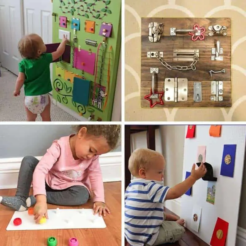 How To Make ADORABLE Toddler Busy Boards Without Power Tools!