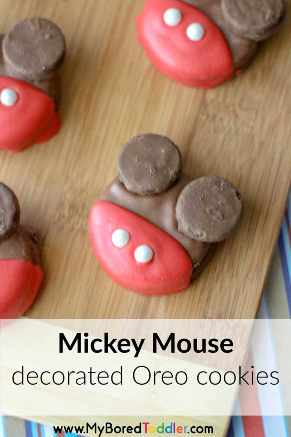 Mickey Mouse decorated oreo cookies pinterest - My Bored Toddler
