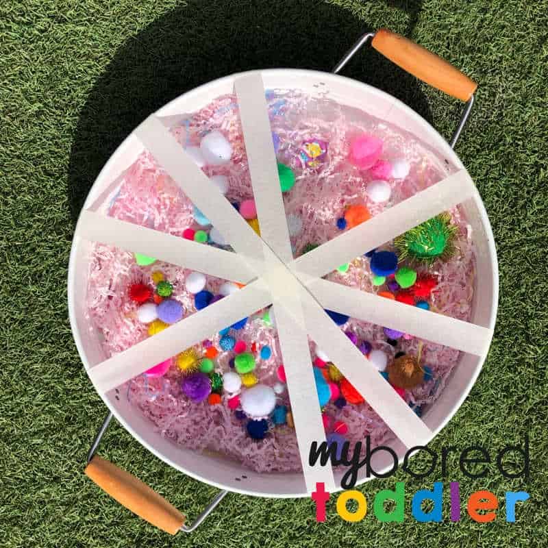 sensory pom pom fine motor activity for toddlers 1