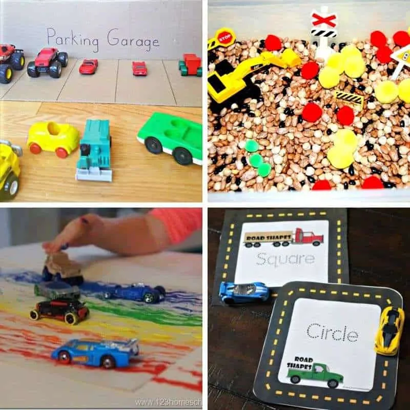 Car and Truck Themed Toddler Activities