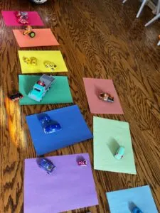 sorting cars by color