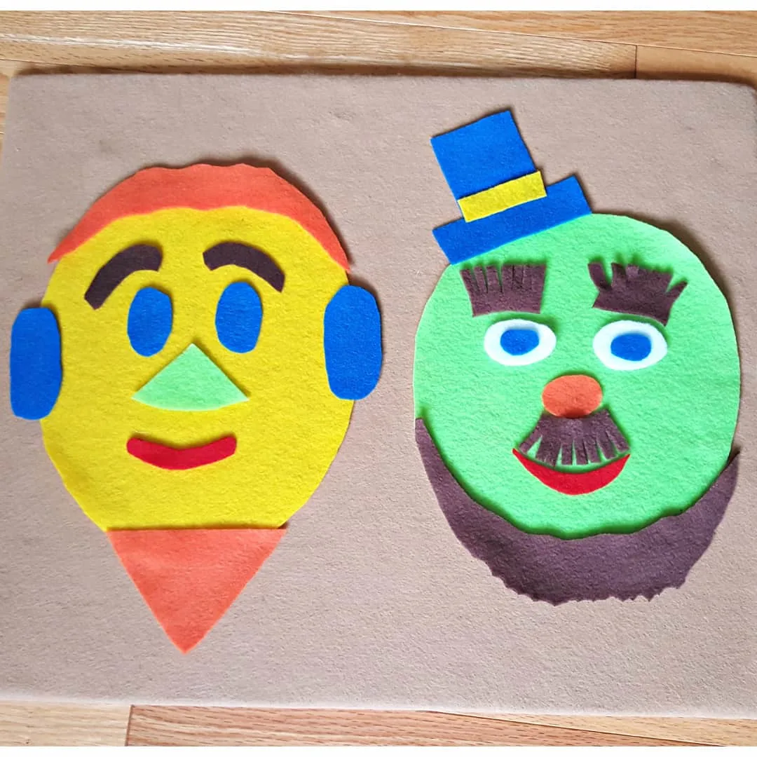 Felt faces toddler activity