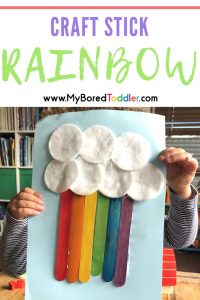 Craft Stick Rainbow - My Bored Toddler