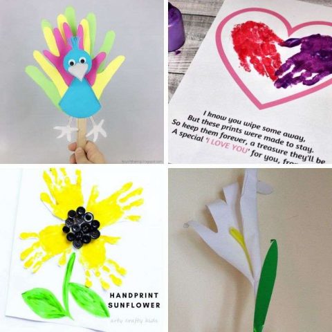 Handprint Crafts for Toddlers - My Bored Toddler