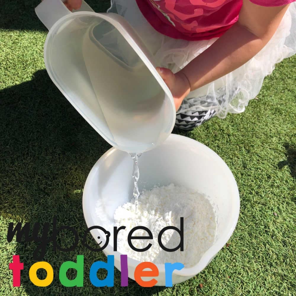 oobleck messy play for toddlers colors 1