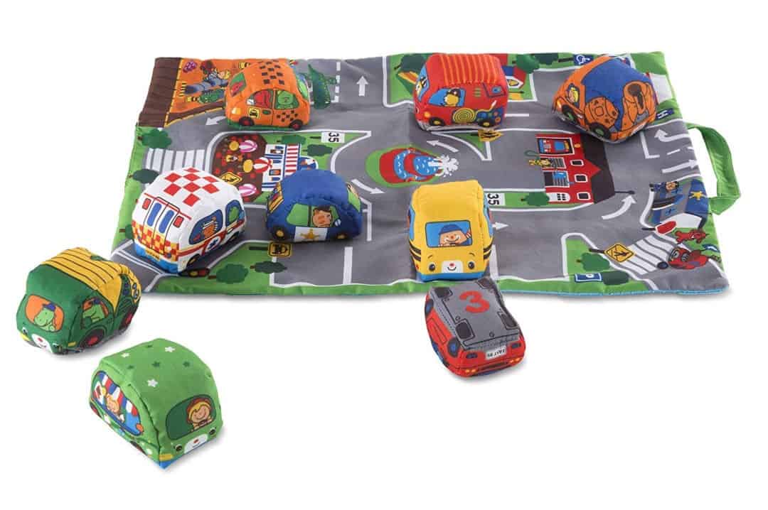 Melissa and doug take along town with soft cars gift idea for 6 month old baby 