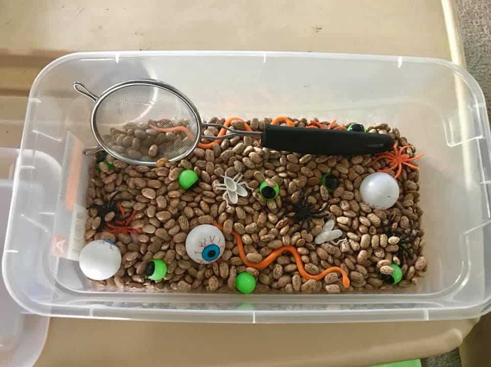 easy Halloween sensory bin ideas