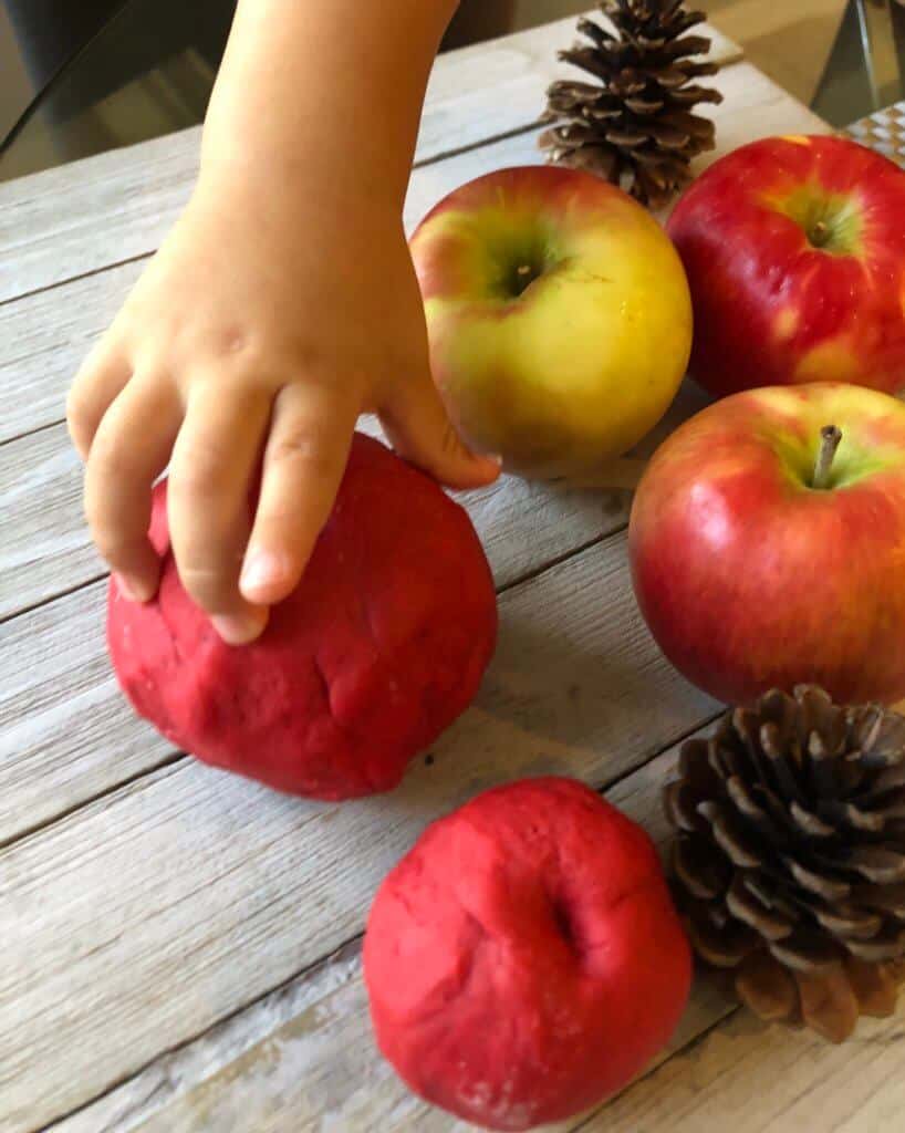 apple scented playdough